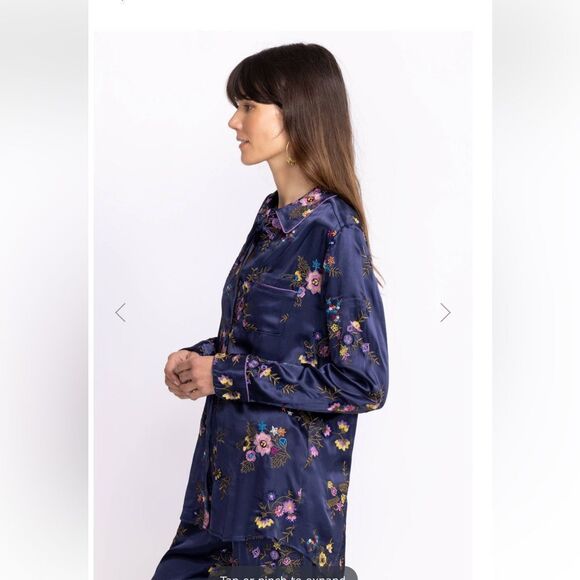 Johnny Was MISTY RAYON BUTTON DOWN SHIRT NWT Medium - Picture 3 of 11